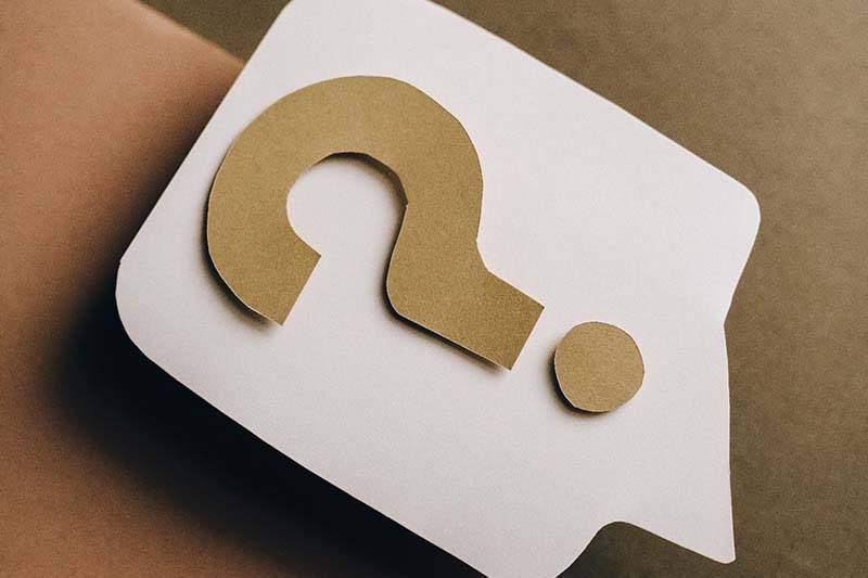 question mark on paper