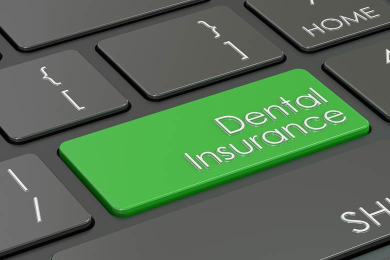 Dental insurance button on keyboard